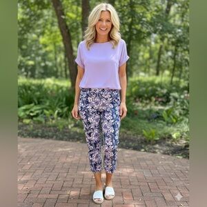 Talbots Floral Paisley Perfect Crops